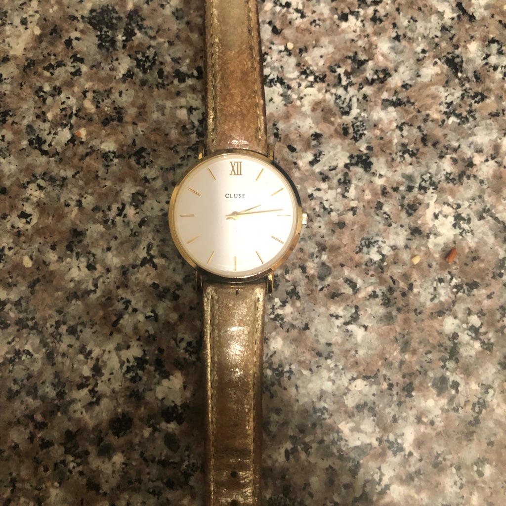 Cluse Gold Watch With Leather Strap